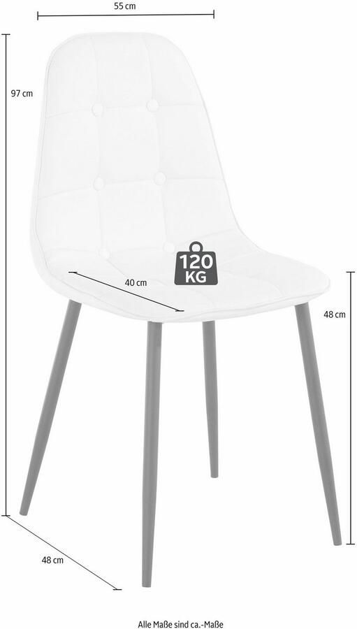 INOSIGN Eethoek met glazen tafel breedte 80 cm (set 5-delig) - Foto 3