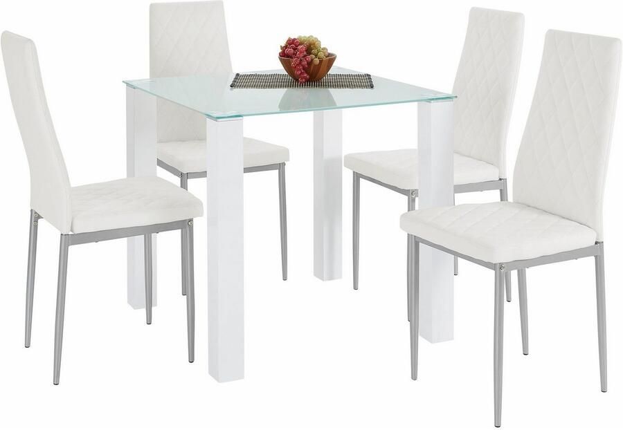 INOSIGN Eethoek met glazen tafel breedte 80 cm (set 5-delig) - Foto 6