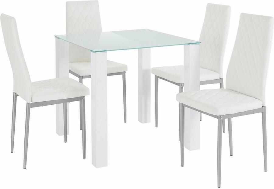 INOSIGN Eethoek met glazen tafel breedte 80 cm (set 5-delig) - Foto 5