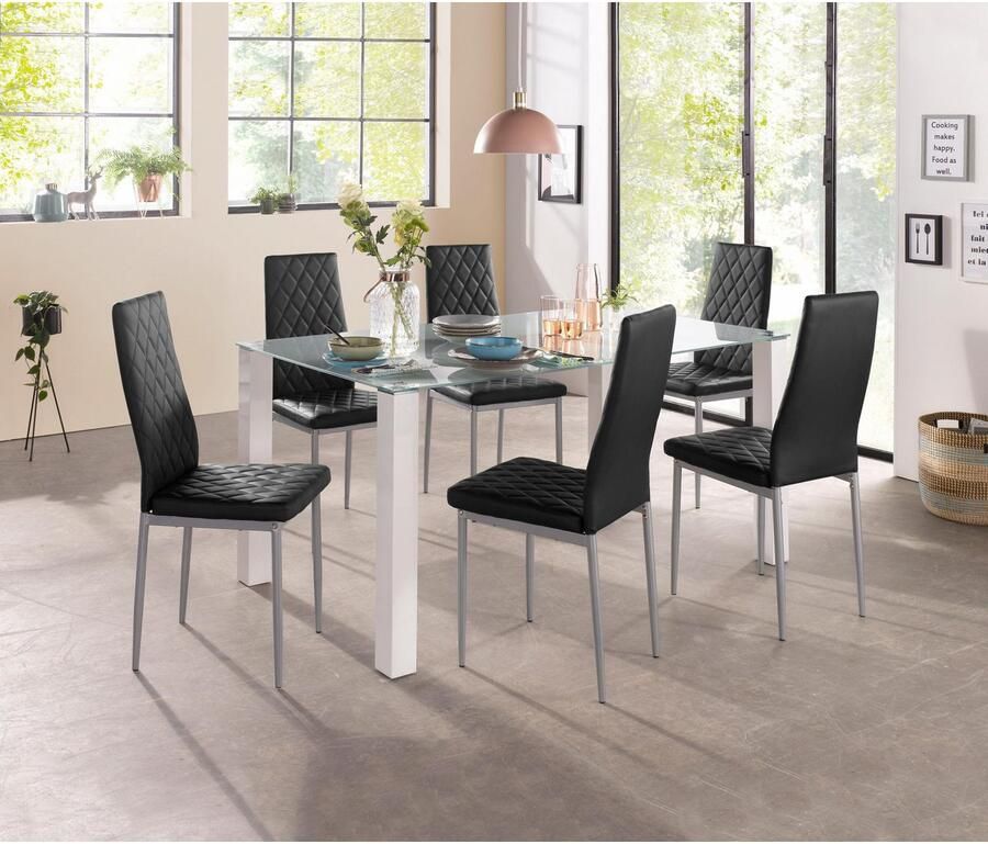 INOSIGN Eethoek met glazen tafel breedte 80 cm (set 5-delig) - Foto 5