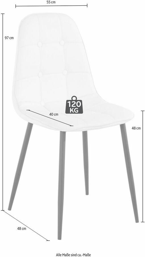 INOSIGN Eethoek met ronde tafel in cementlook (set 5-delig) - Foto 3