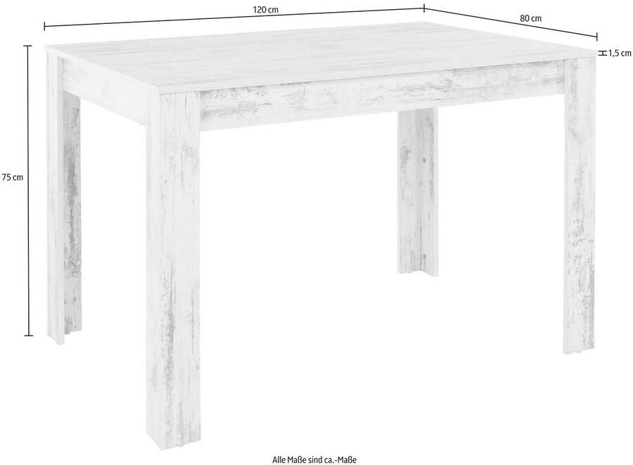 INOSIGN Eethoek Met tafel en 4 stoelen Tafelbreedte 120 cm eetkamer set tafelgroep (set 5-delig) - Foto 2