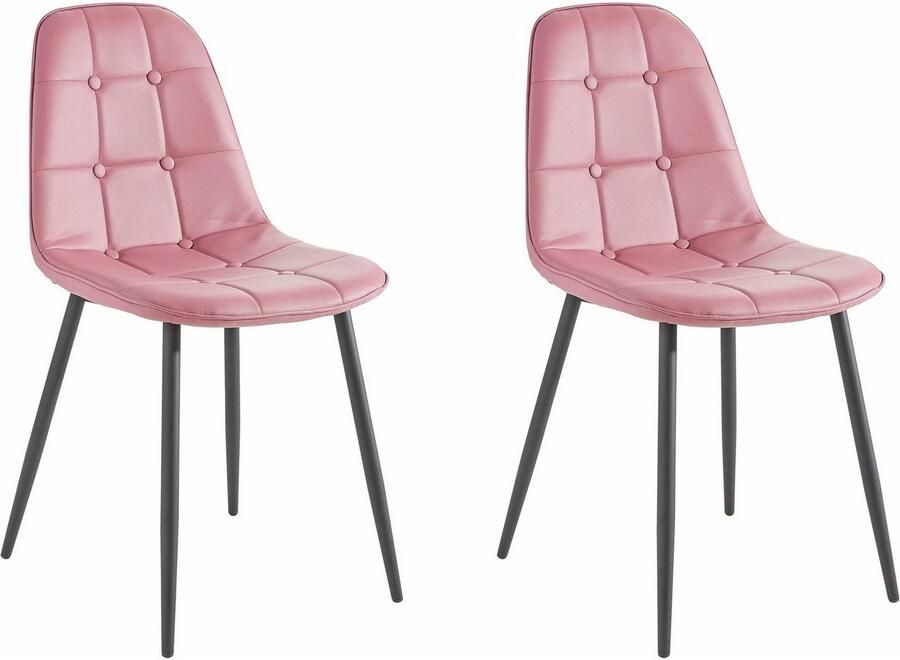 INOSIGN Eethoek Sabine + Luna Eettafel breedte 120 cm en 4 eetkamerstoelen overtrekstof in imitatieleer (set 5-delig) - Foto 2