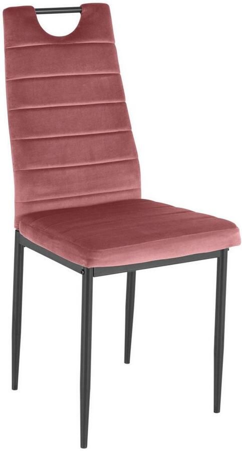 INOSIGN Eethoek Silvi-Mandy Glazen tafel 110x110 cm met 4 stoelen (velours stof) frame van metaal (set 5-delig) - Foto 7