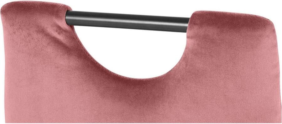 INOSIGN Eethoek Silvi-Mandy Glazen tafel 110x110 cm met 4 stoelen (velours stof) frame van metaal (set 5-delig) - Foto 8