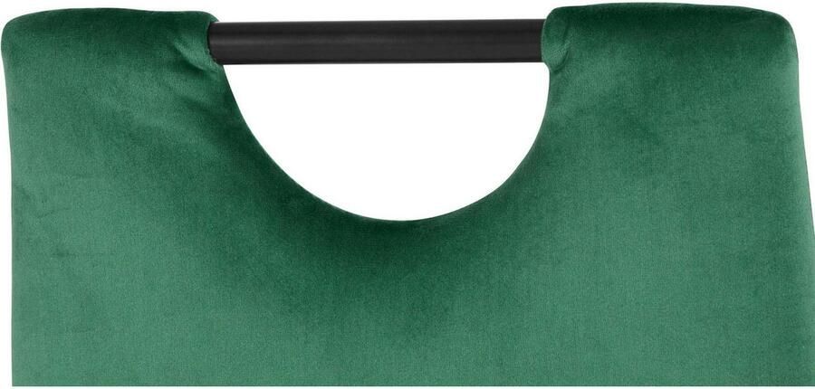 INOSIGN Eethoek Silvi-Mandy Glazen tafel 110x110 cm met 4 stoelen (velours stof) frame van metaal (set 5-delig) - Foto 8