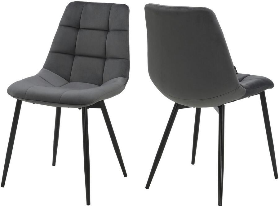 INOSIGN Eetkamerstoel Arhus TOPSELLER! Keukenstoel met zachte fluwelen bekleding onderhoudsvriendelijk materiaal (set) - Foto 6