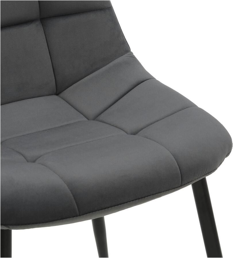 INOSIGN Eetkamerstoel Arhus TOPSELLER! Keukenstoel met zachte fluwelen bekleding onderhoudsvriendelijk materiaal (set) - Foto 4