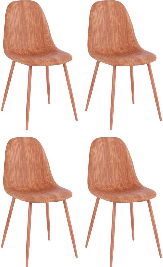 INOSIGN Eetkamerstoel Blackburn van imitatieleer en metalen poten in 2 kleurvarianten zithoogte 49 cm - Foto 9