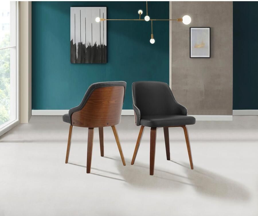 INOSIGN Eetkamerstoel Bojan gemakkelijk te onderhouden imitatieleer beklede zitting en rugleuning zithoogte 47 cm (2 stuks) - Foto 4