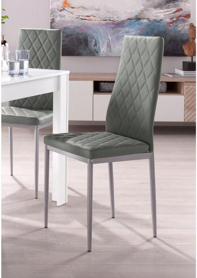 INOSIGN Eetkamerstoel BROOKE (set van 2 of 4) overtrekstof in imitatieleer (set) - Foto 4