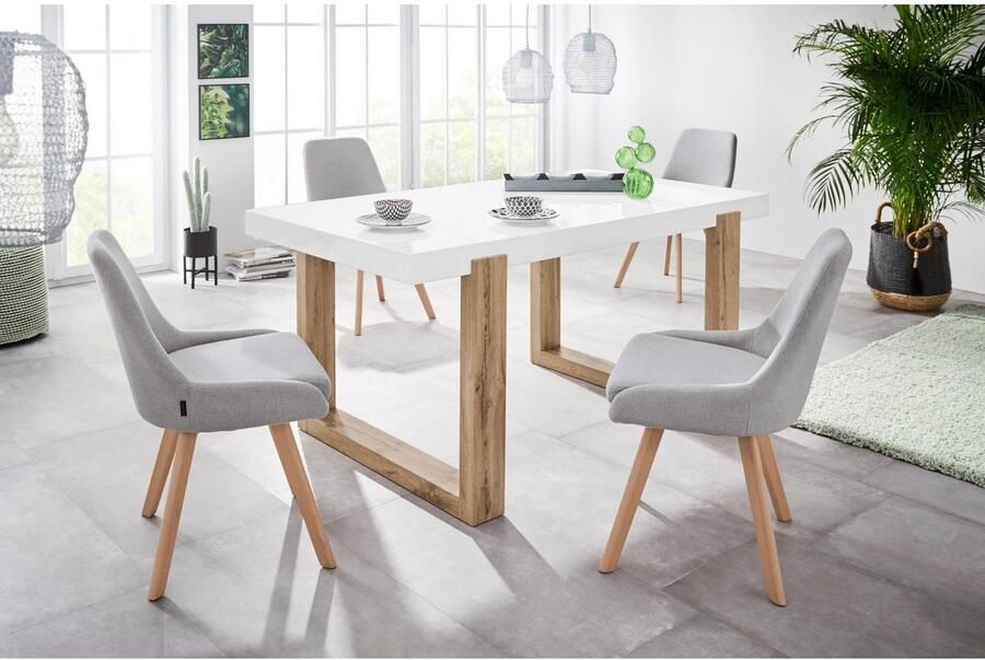 INOSIGN Eettafel Solid wit hoogglanzend tafelblad in twee verschillende afmetingen - Foto 3