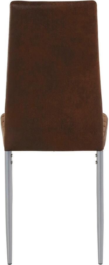 INOSIGN Eetkamerstoel Kate Bekleding van microvezel vintage zilverkleurig metalen frame (set) - Foto 9