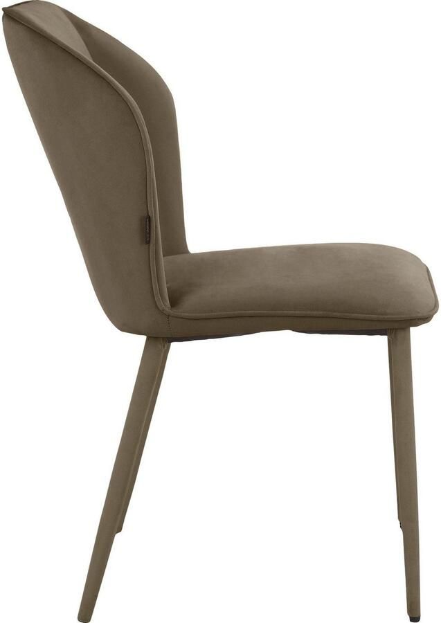 INOSIGN Eetkamerstoel Koa van veloursstof met zacht verdikte zitting en rugleuning zithoogte 49 cm (2 stuks) - Foto 6