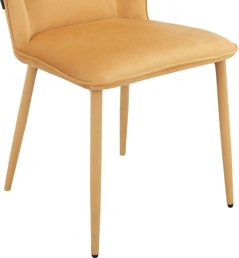 INOSIGN Eetkamerstoel Koa van veloursstof met zacht verdikte zitting en rugleuning zithoogte 49 cm (2 stuks)