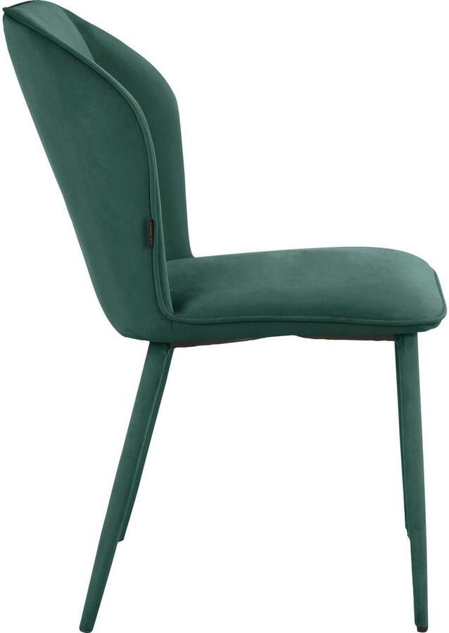 INOSIGN Eetkamerstoel Koa van veloursstof met zacht verdikte zitting en rugleuning zithoogte 49 cm (2 stuks) - Foto 5