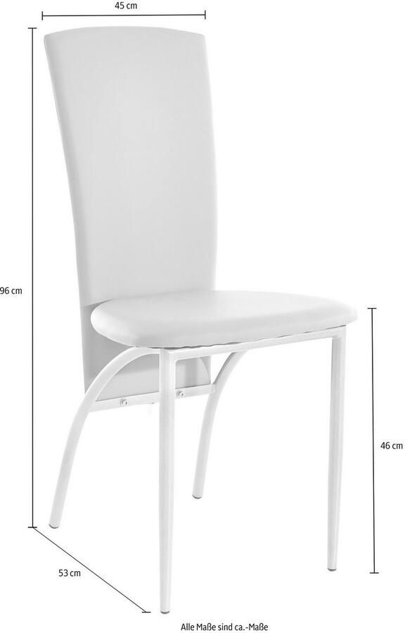 INOSIGN Eetkamerstoel Nico Bekleding in imitatieleer metalen frame (set 2 stuks) - Foto 4