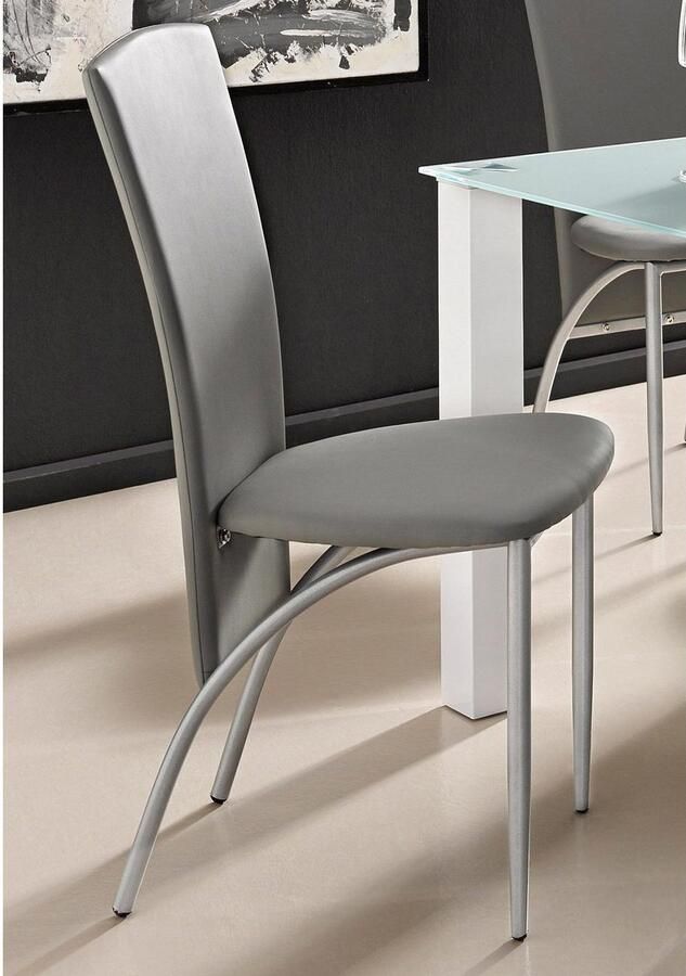 INOSIGN Eetkamerstoel Nico Bekleding in imitatieleer metalen frame (set 2 stuks)