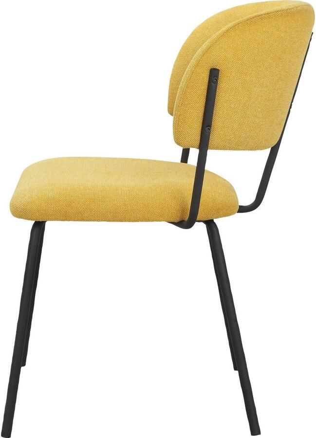 INOSIGN Eetkamerstoel Taous Zitting en rugleuning met bekleding met onderstel van metaal zithoogte 48 cm (2 stuks) - Foto 6