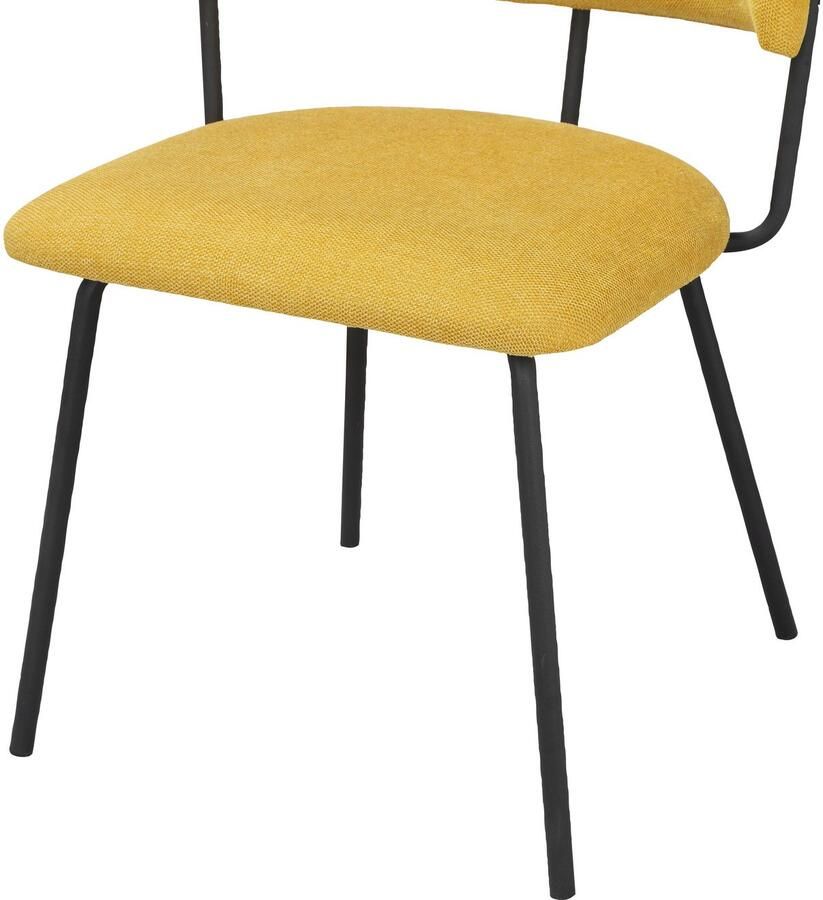 INOSIGN Eetkamerstoel Taous Zitting en rugleuning met bekleding met onderstel van metaal zithoogte 48 cm (2 stuks)