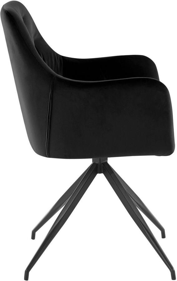 INOSIGN Eetkamerstoel TINA Kuipstoel met zacht fluweel stoel met armleuning (set 2 stuks) - Foto 8