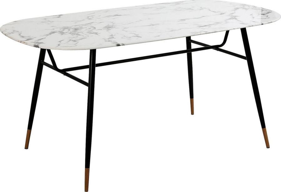 Artistiq Living Artistiq Ovale Eettafel Nicky 160 x 90cm Marmerlook Wit Ovaal - Foto 5