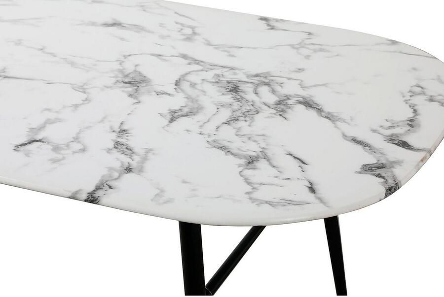 Artistiq Living Artistiq Ovale Eettafel Nicky 160 x 90cm Marmerlook Wit Ovaal - Foto 9
