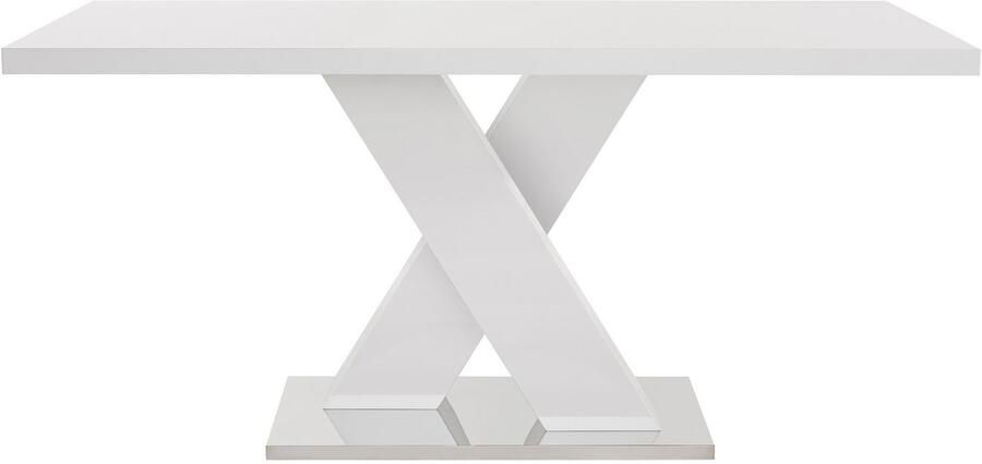 INOSIGN Eettafel Ali TOPSELLER! Modern design Breedte 160 cm wit hoogglans bodemplaat van metaal - Foto 13