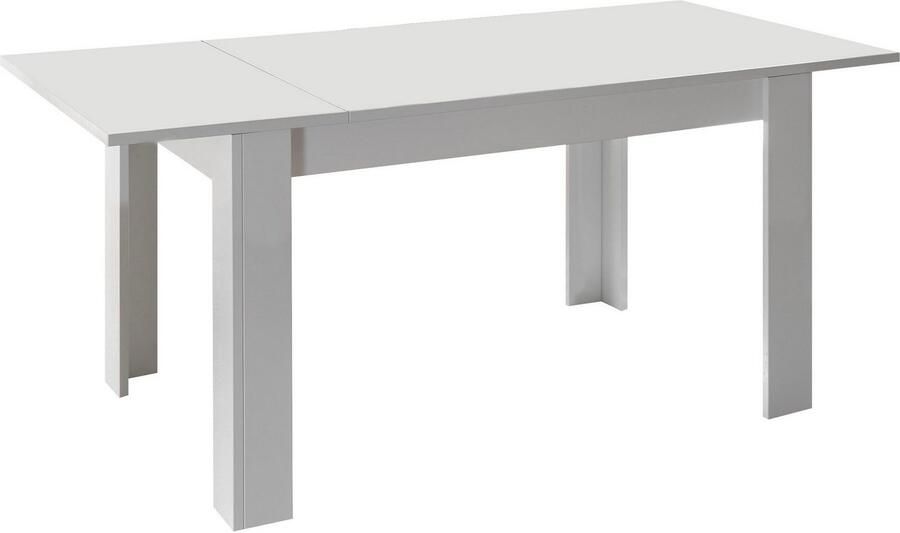 INOSIGN Eettafel Basis 137x90x79 cm (BxDxH) eettafel wit hoogglans lak moderne rechthoekige keukentafel uitschuifbaar uitbreidbaar tot 185 cm - Foto 3
