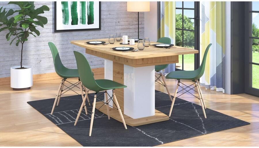 INOSIGN Eettafel Bretagna 160 cm modern design uitbreidbaar met inlegplaat