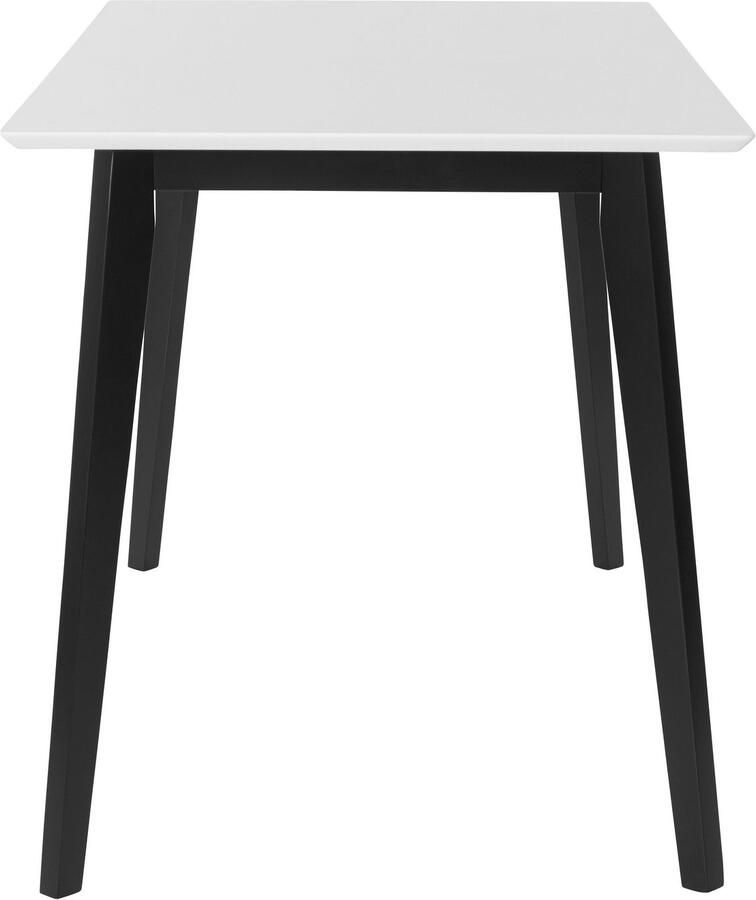 INOSIGN Eettafel Cody met poten van massief hout hoekig mdf-tafelblad in 2 kleurvarianten