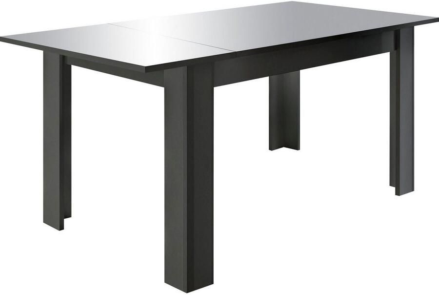 INOSIGN Eettafel Dama 137x90x79 cm (BxDxH) eettafel antraciet hoogglans lak moderne rechthoekige keukentafel uitschuifbaar uitbreidbaar tot 185 cm - Foto 3