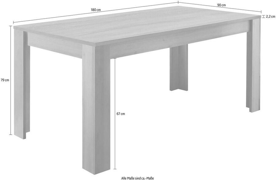 INOSIGN Eettafel Firenze breedte 180 cm uit te breiden met insteekblad - Foto 3