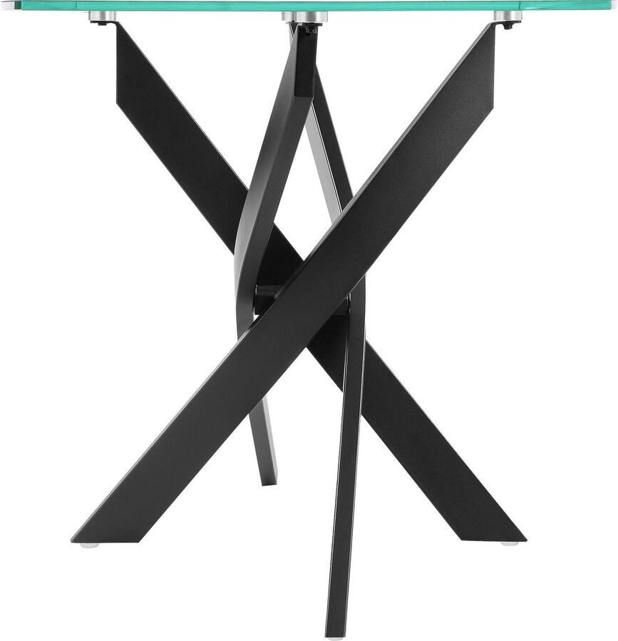 INOSIGN Eettafel Kairi TOPSELLER! OTTOs keuze Glazen tafelblad gepoedercoat metalen frame twee tafelbreedtes