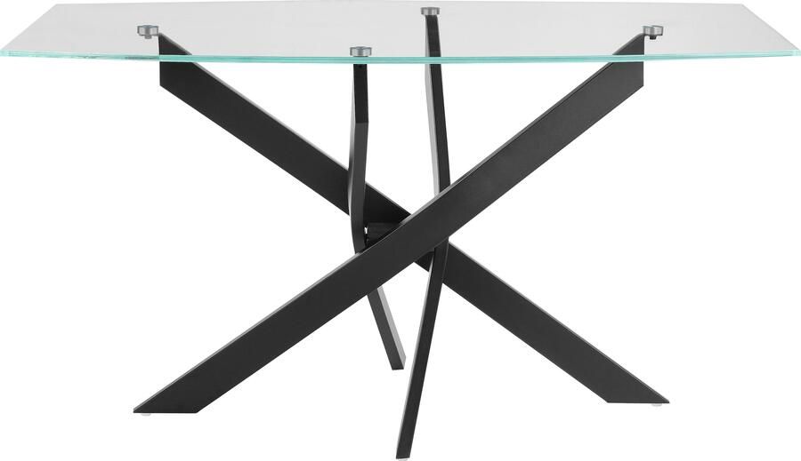 INOSIGN Eettafel Kairi TOPSELLER! OTTOs keuze Glazen tafelblad gepoedercoat metalen frame twee tafelbreedtes - Foto 3