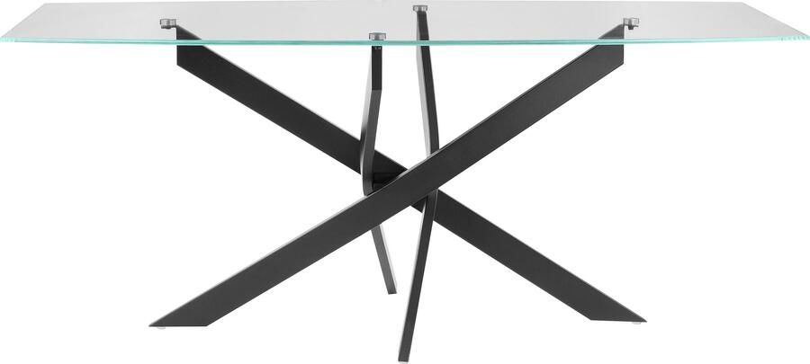INOSIGN Eettafel Kairi TOPSELLER! OTTOs keuze Glazen tafelblad gepoedercoat metalen frame twee tafelbreedtes - Foto 4