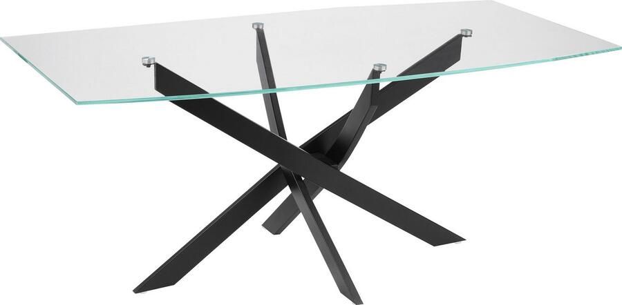 INOSIGN Eettafel Kairi TOPSELLER! OTTOs keuze Glazen tafelblad gepoedercoat metalen frame twee tafelbreedtes - Foto 3