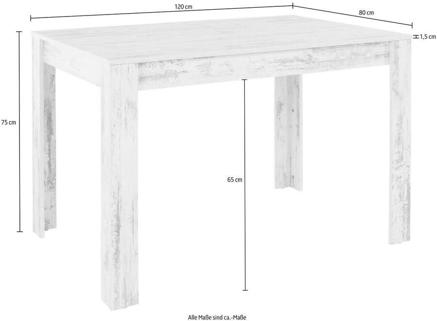 INOSIGN Eettafel Meigh TOPSELLER! Breedte 120 cm verschillende maten en kleurvarianten - Foto 5