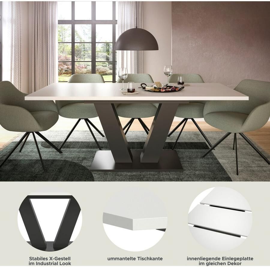 INOSIGN Eettafel Motus uitschuifbaar 150 190 cm inclusief 40 cm inlegplaat (1 stuk) - Foto 3