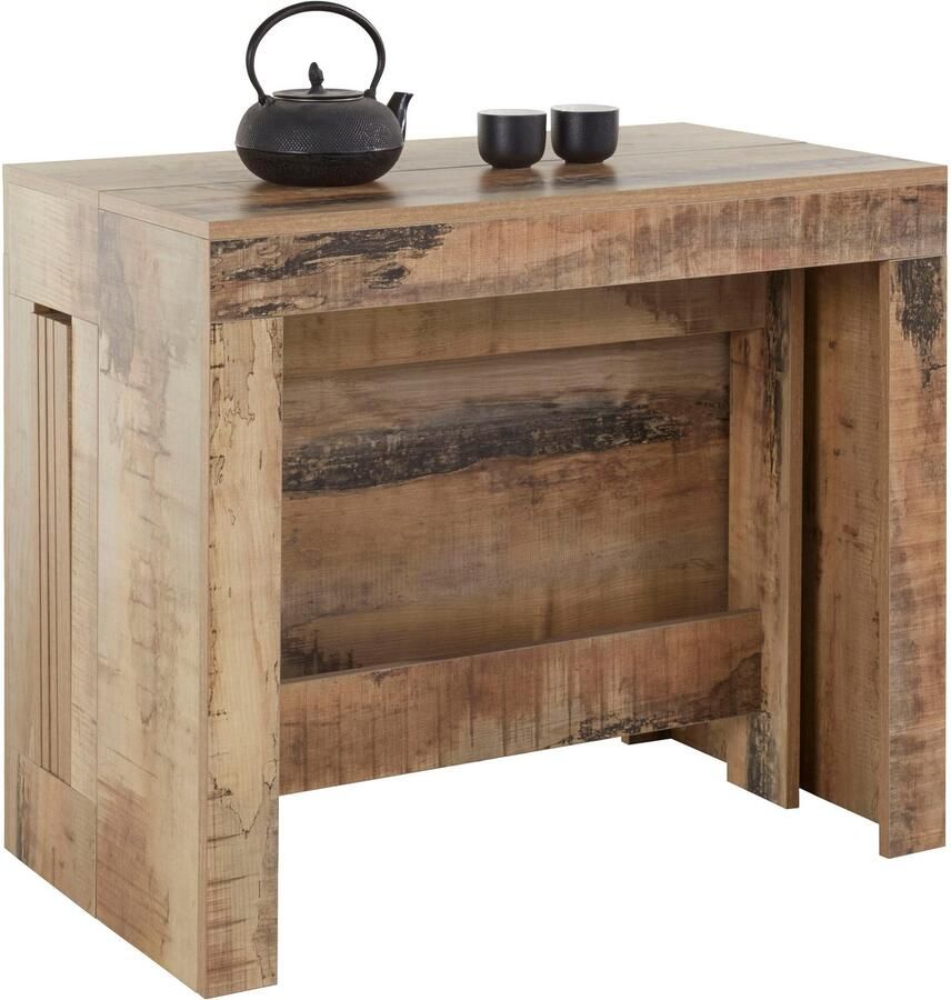 INOSIGN Eettafel Praktika keukentafel salontafel eettafel met uittrekfunctie uittrekbaar van 50 cm naar 300 cm