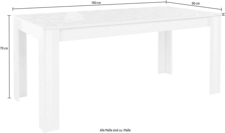 INOSIGN Eettafel Prisma 180x90 cm keukentafel eettafel rechthoekig - Foto 3