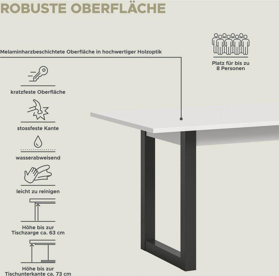INOSIGN Eettafel Rail uitschuifbaar 150 190 cm inclusief 40 cm inlegplaat - Foto 3