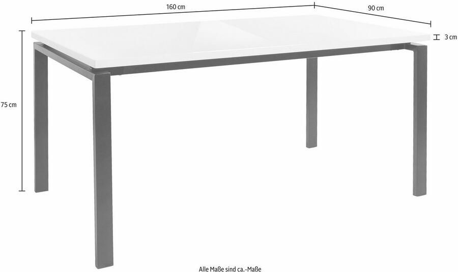 INOSIGN Eettafel Sabine Breedte 120 of 160 cm - Foto 10