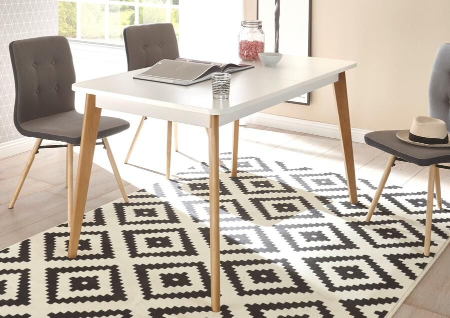 INOSIGN Eettafel Torge tafel met uitschuiffunctie keukentafel salontafel scandinavische stijl beschikbaar in drie kleuren uitschuifbare eettafel (1 stuk) - Foto 6