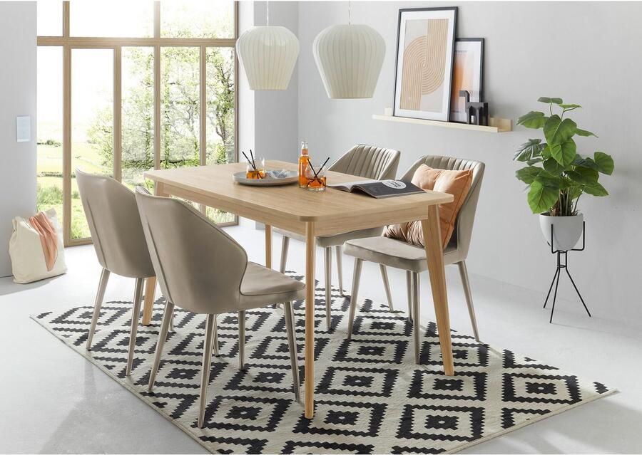 INOSIGN Eettafel Torge tafel met uitschuiffunctie keukentafel salontafel scandinavische stijl beschikbaar in drie kleuren uitschuifbare eettafel (1 stuk)