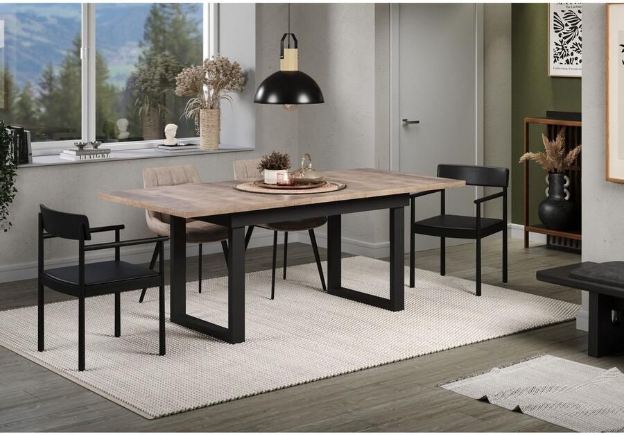 INOSIGN Eettafel Valencia Synchro-uitvoering metalen runners uitschuifbaar tot 200 cm - Foto 2