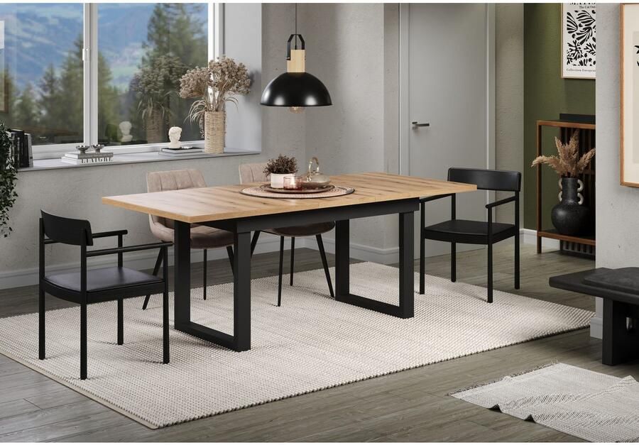 INOSIGN Eettafel Valencia Synchro-uitvoering metalen runners uitschuifbaar tot 200 cm - Foto 2