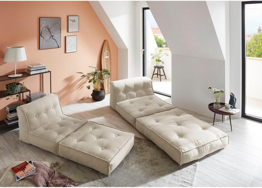 INOSIGN Fauteuil Pia Loungestoel in 2 afmetingen met slaapfunctie en poef-functie. - Foto 4