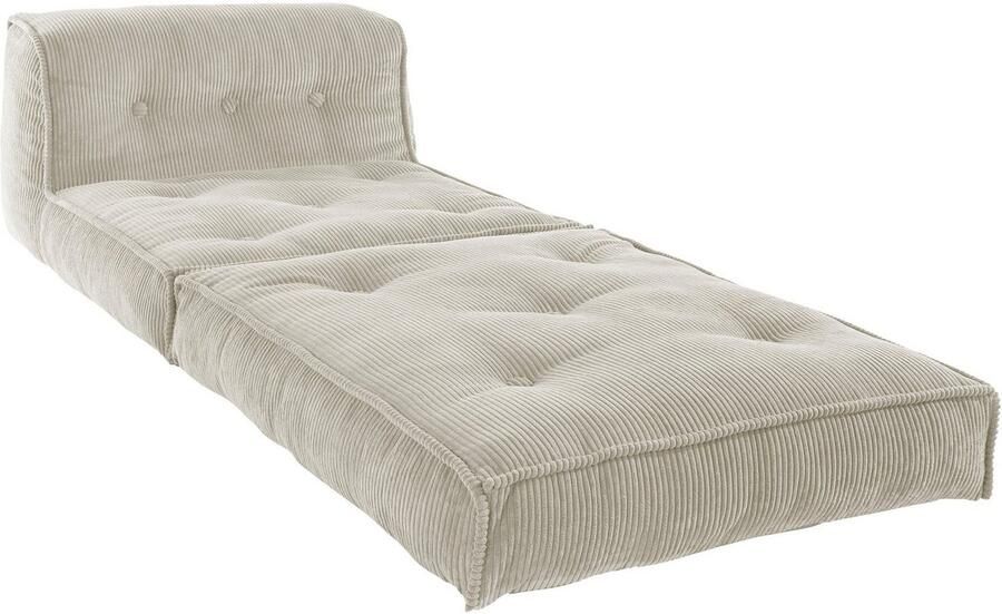 INOSIGN Fauteuil Pia Loungestoel van corduroy in 2 maten poef-functie. - Foto 12