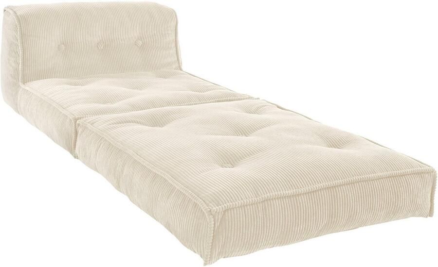 INOSIGN Fauteuil Pia Loungestoel van corduroy in 2 maten poef-functie. - Foto 13